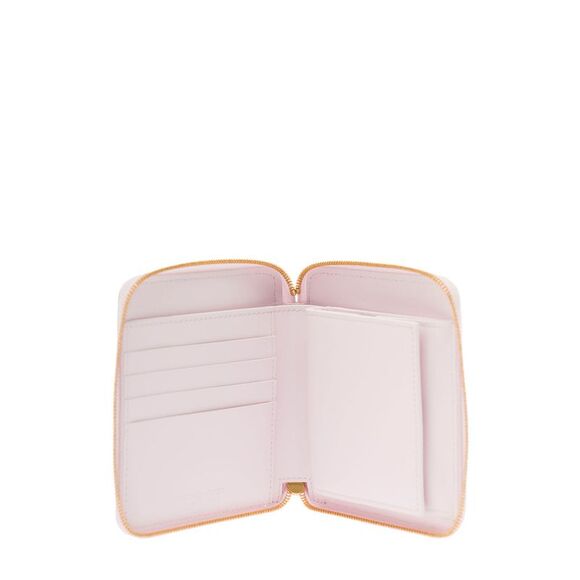 Bottega Veneta Women Bottega Veneta Woman's Lilac Intreccio Nappa Leather Wallet - Picture 3 of 4